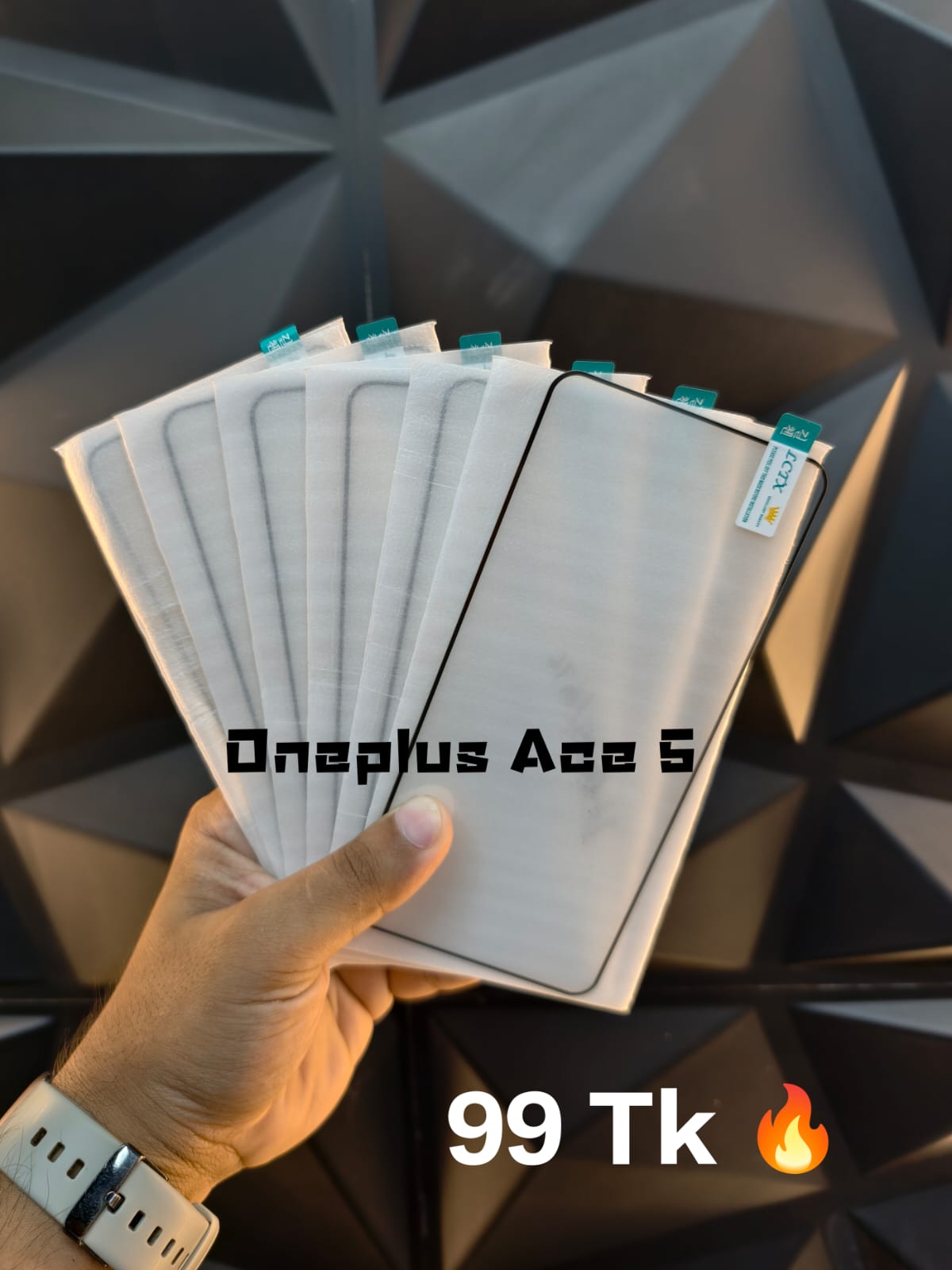 Oneplus Ace 5 Screen Protector With Black Border